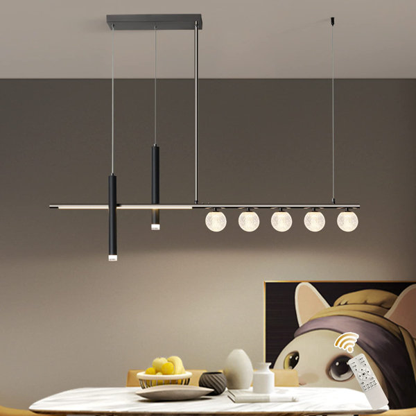 Blue Elephant 7 Light Grey Kitchen Island Linear LED Pendant